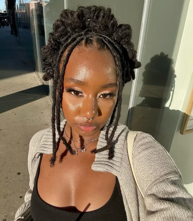 Twisted Crown with Loose Back Locs