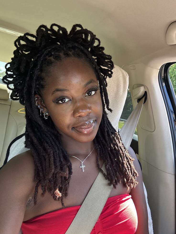 Twisted Half-Up Loc Style