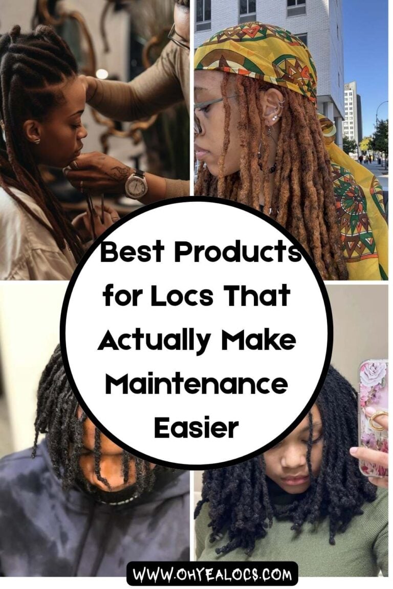 four grid locs images and text overlay 15 Best Products for Locs That Actually Make Maintenance Easier