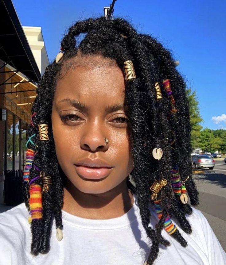 Elegant Christmas Locs With Gold Cuffs