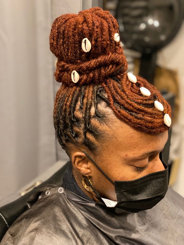 Festive Crown Loc Updo