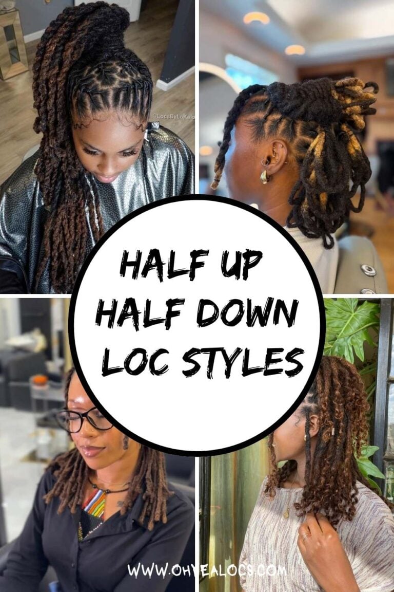 four - grid locs and text overlay Half Up Half Down Loc Styles