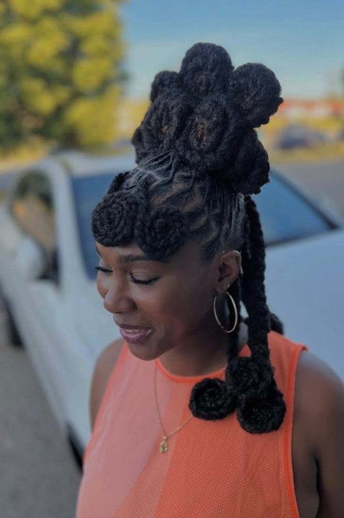 Half Up Half Down Loc Styles 