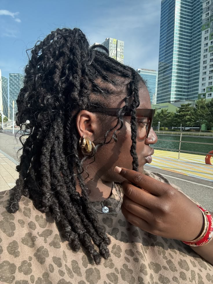 Half-Up Loc Ponytail