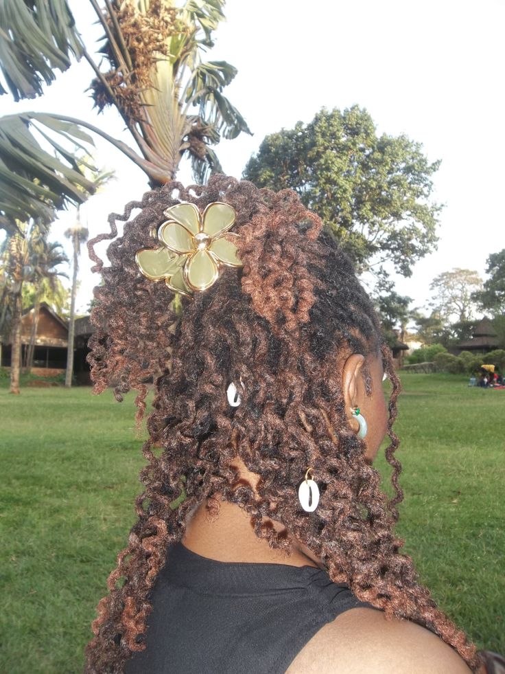 Half-Up Locs With Accessories