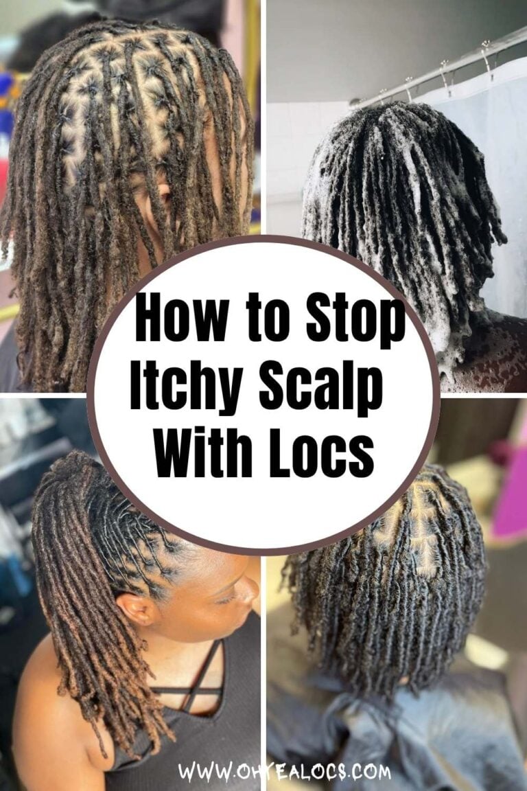 FOUR GRID LOCS IMAGES AND TEXT OVERLAY How to Stop Itchy Scalp With Locs