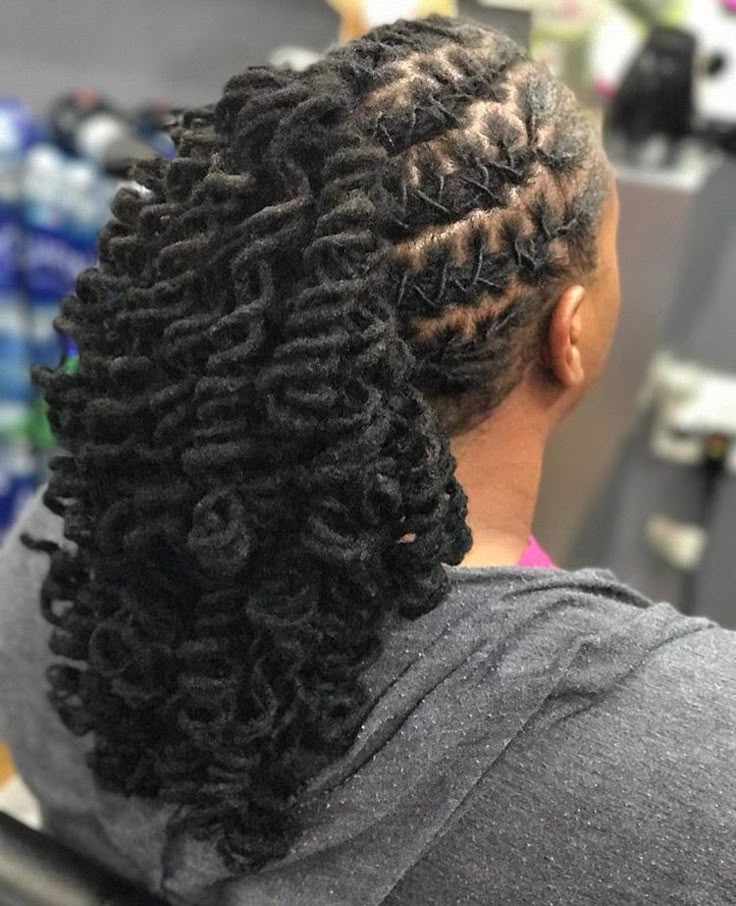 Locs Pulled Back With a Simple Twist