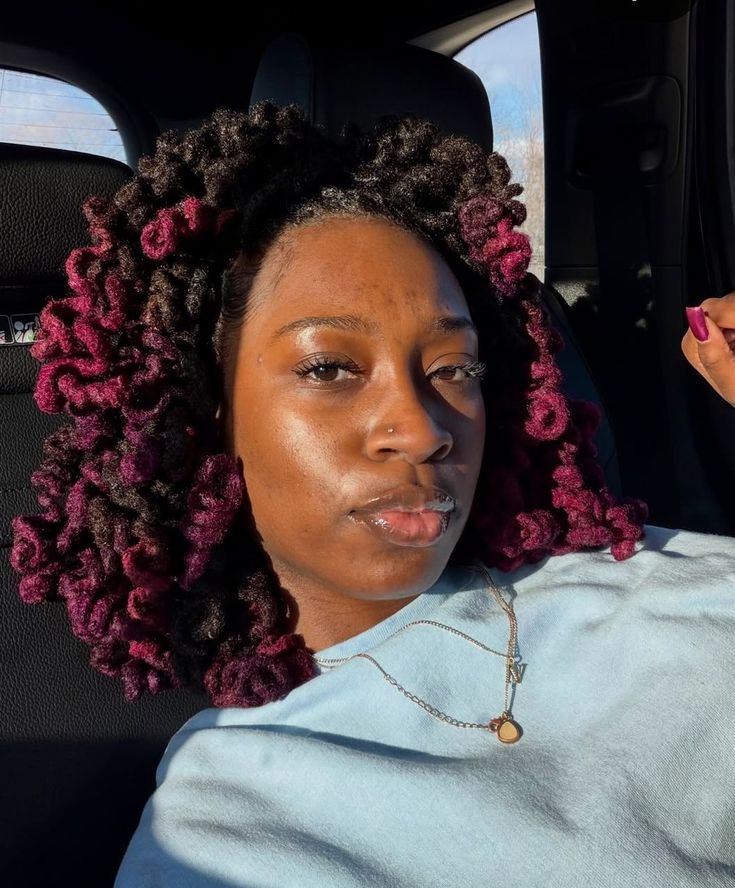 Locs With Soft Christmas Curls