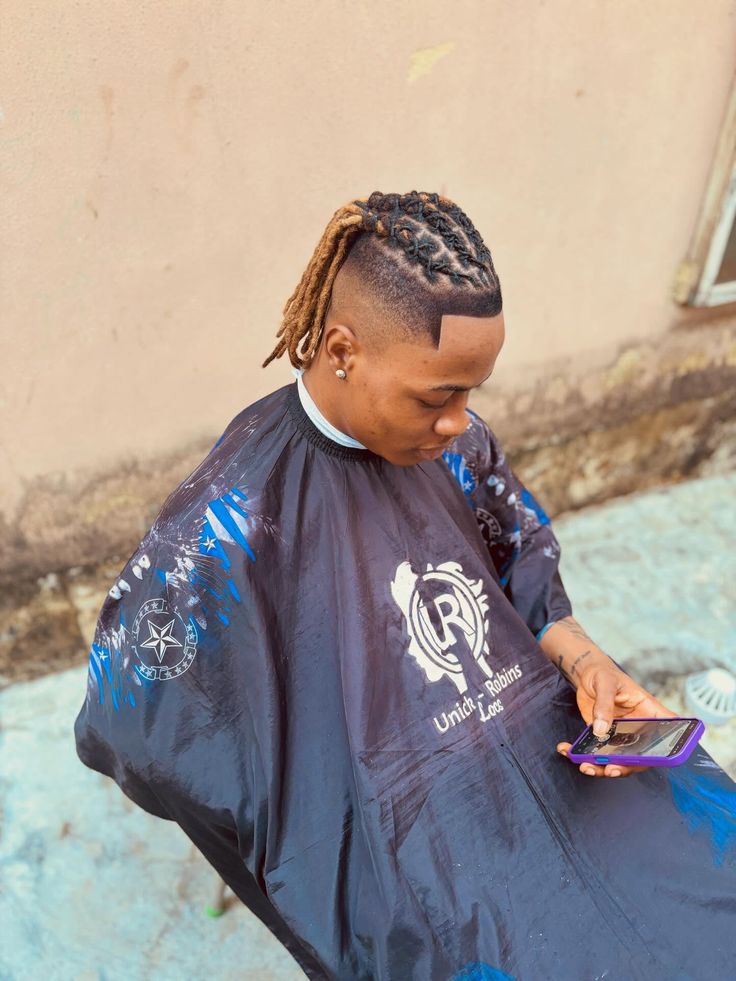 Locs With a Fade and Beard