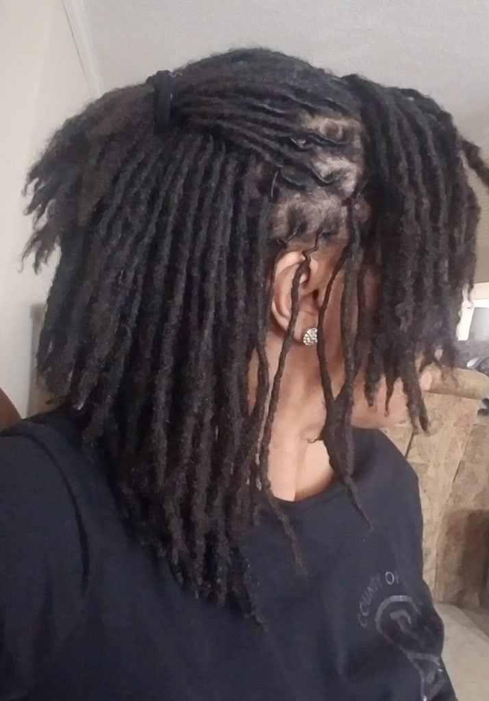  Long Half-Up Half-Down Locs
