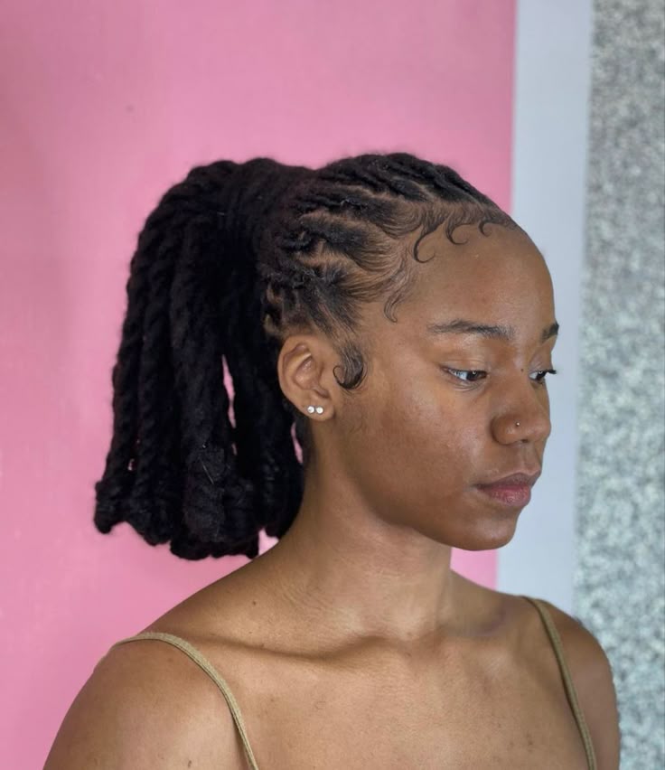 Loose Ponytail With Face-Framing Locs