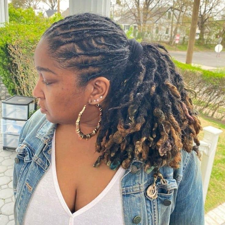 Loose Ponytail With a Loc Wrap