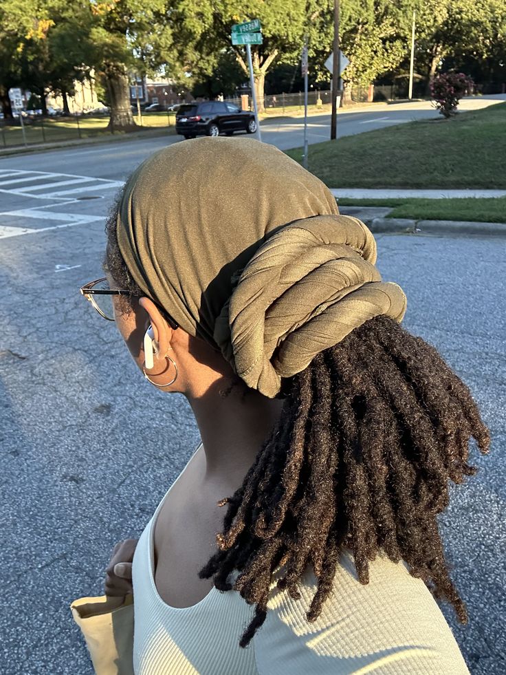 Low Ponytail With a Scarf