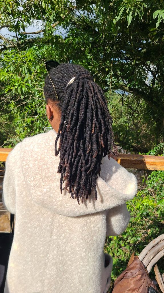 Relaxed Ponytail With a Few Loose Locs