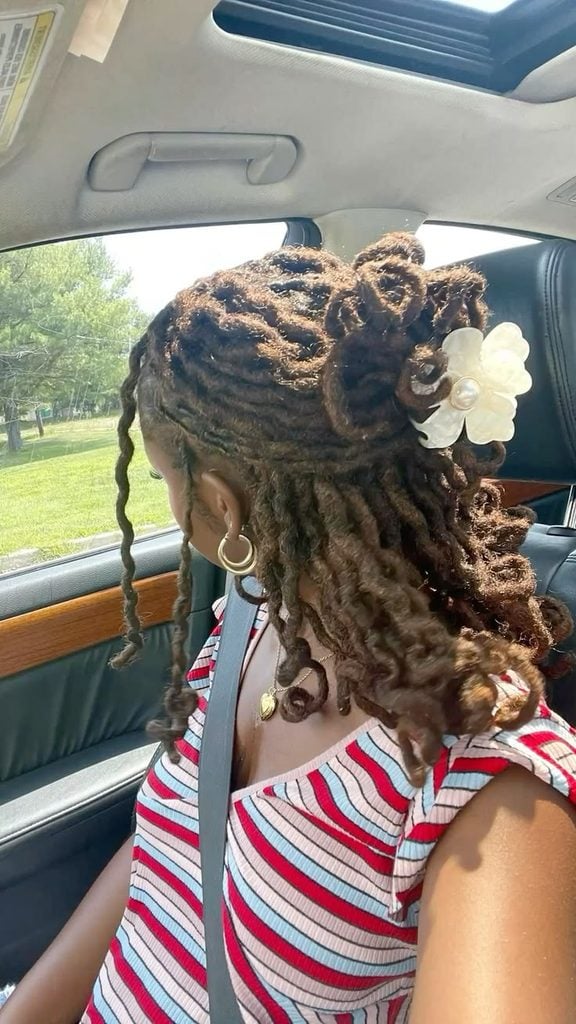 Romantic Half-Up Loc Style