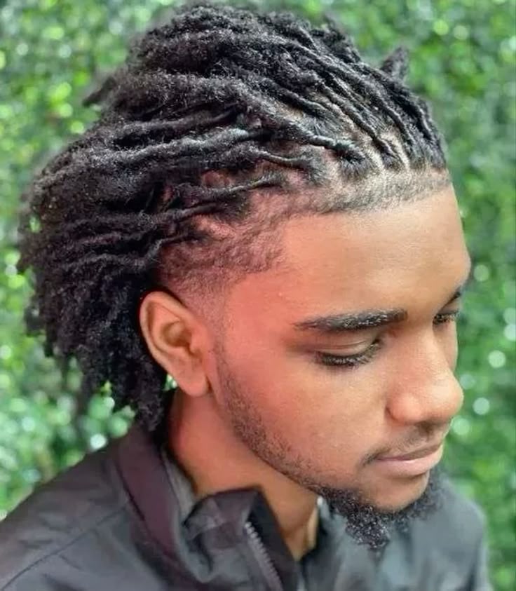 Short Locs Pushed Back