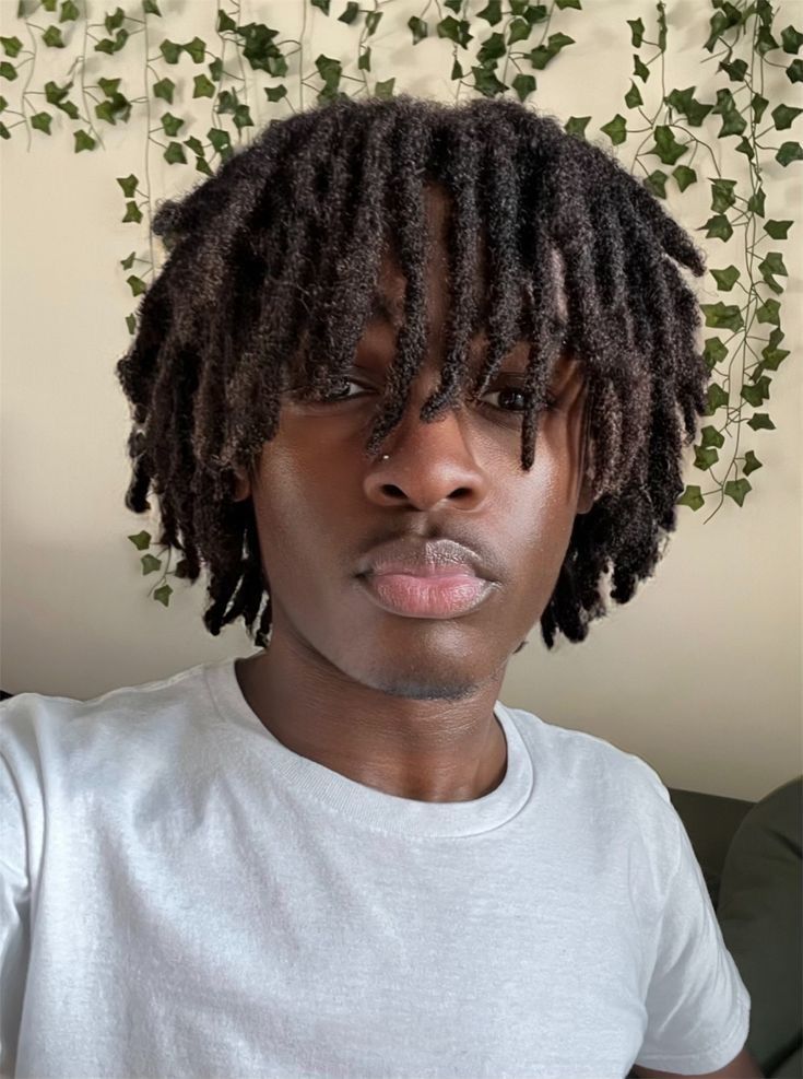 Short Locs Styled Forward