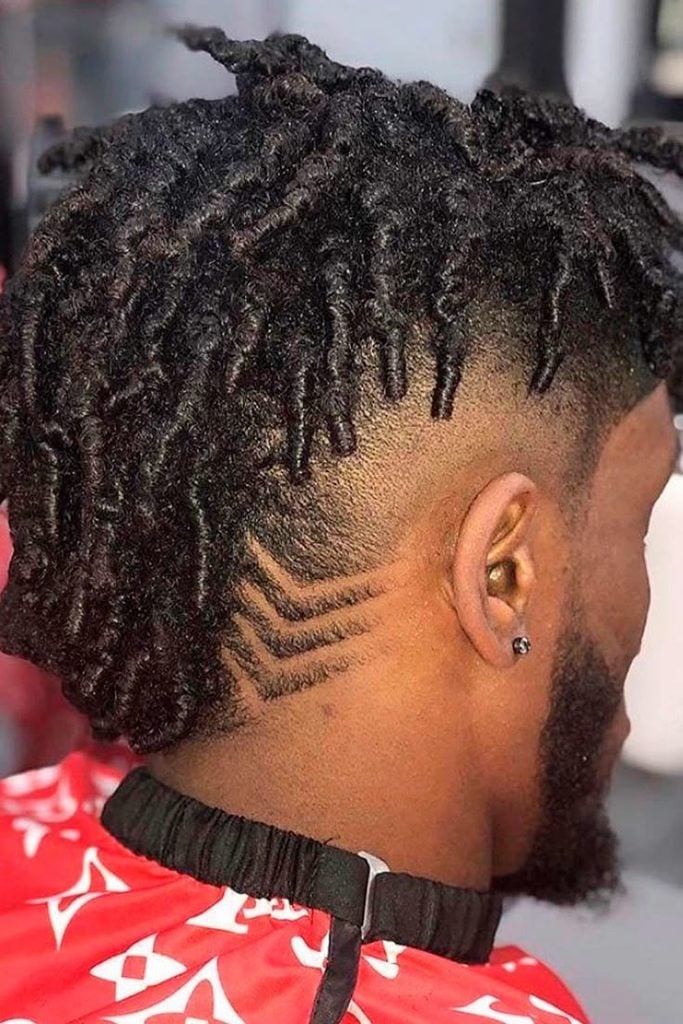 Short Locs With a Burst Fade