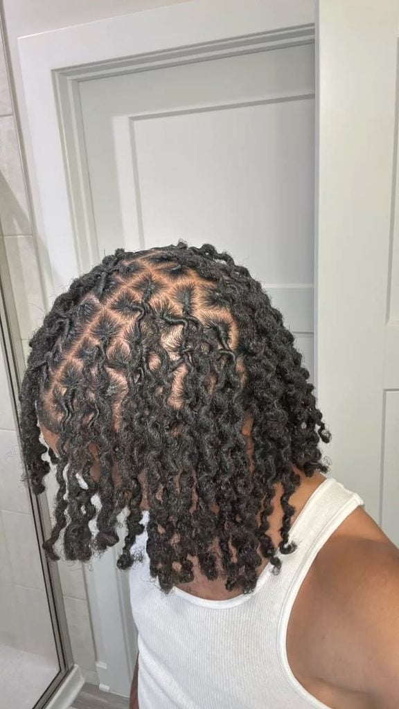 Short Locs With a Curly Finish