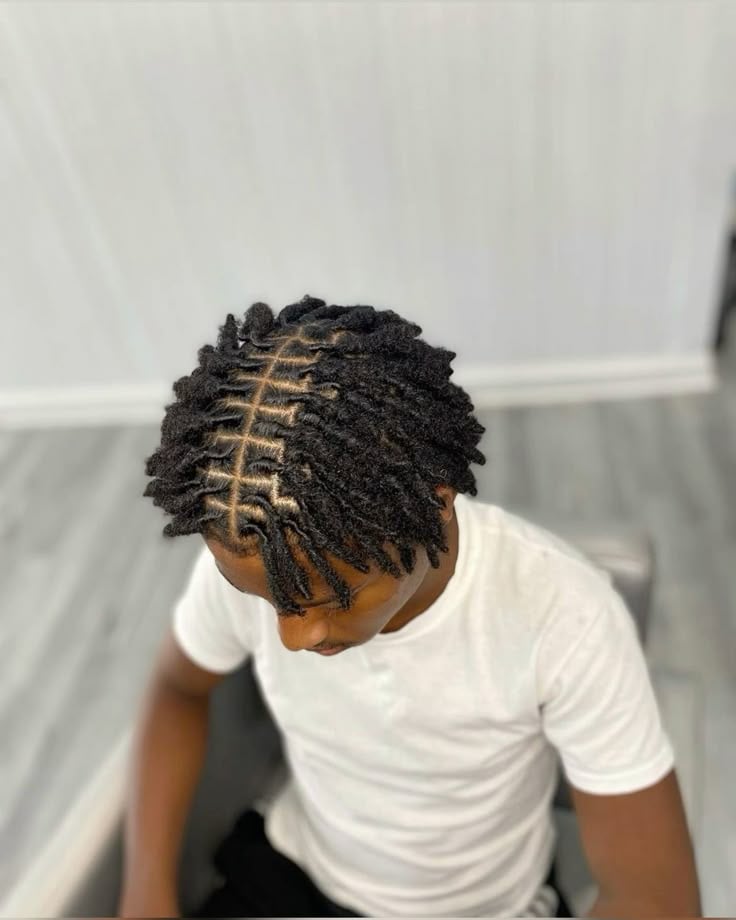 Short Locs With a Middle Part