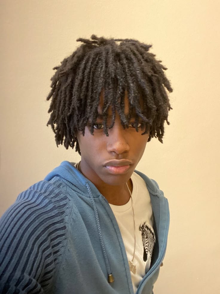 Short Locs With a Natural Messy Finish