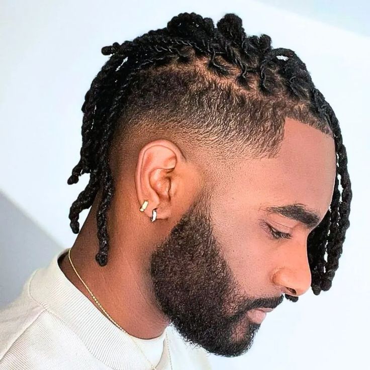Short Locs With a Natural Side Sweep