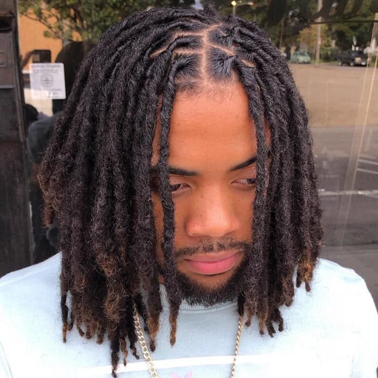 Short Locs With a Side Part
