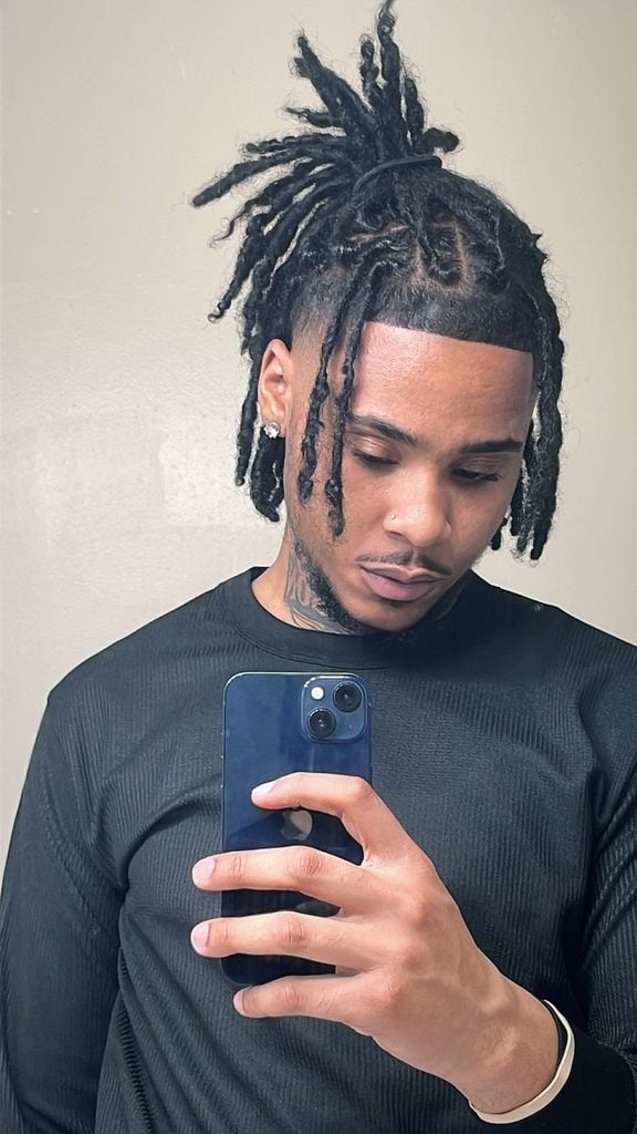 Short Locs With a Simple Half-Up Style