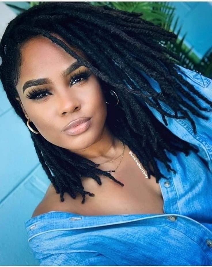 Side-Parted Loose Locs
