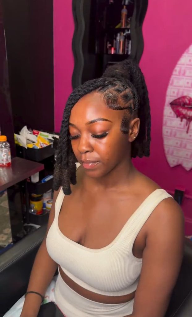 Simple Locs With a Front Ponytail