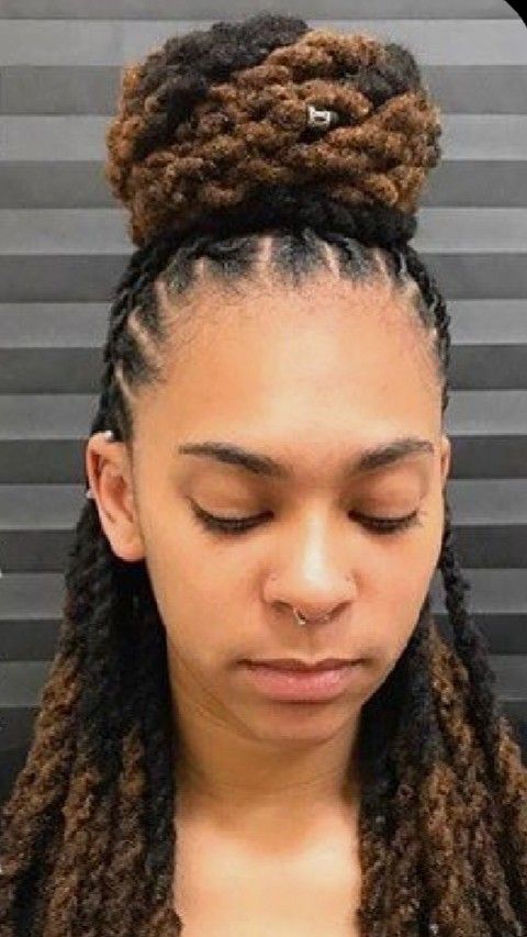 Half-Up Loc Bun