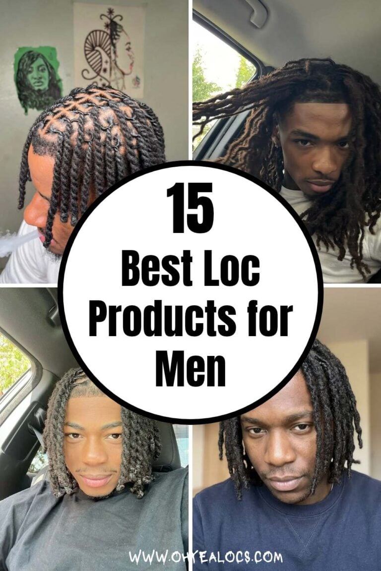 four grid locs and text overlay Best Loc Products for Men
