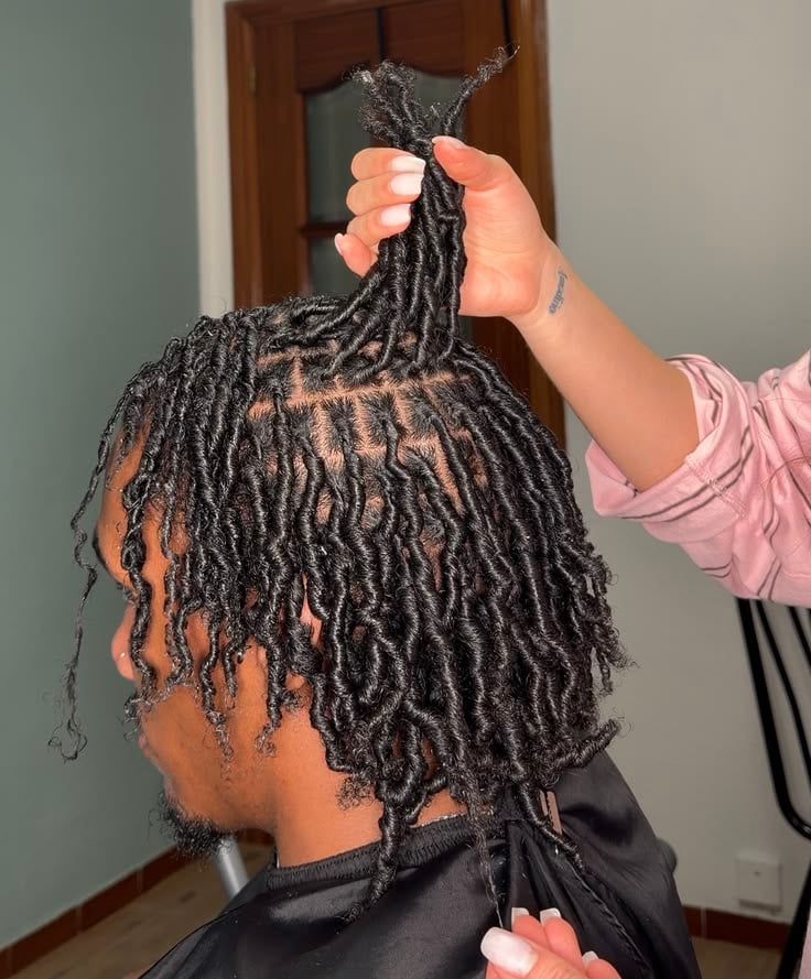 Simple Starter Locs With a Natural Finish